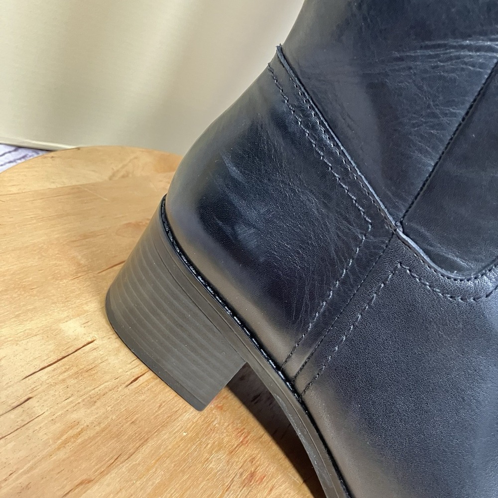 Franco Sarto Lizbeth Black Leather Tall Riding Boots Womens Size 9.5M Equestrian - Picture 2 of 15